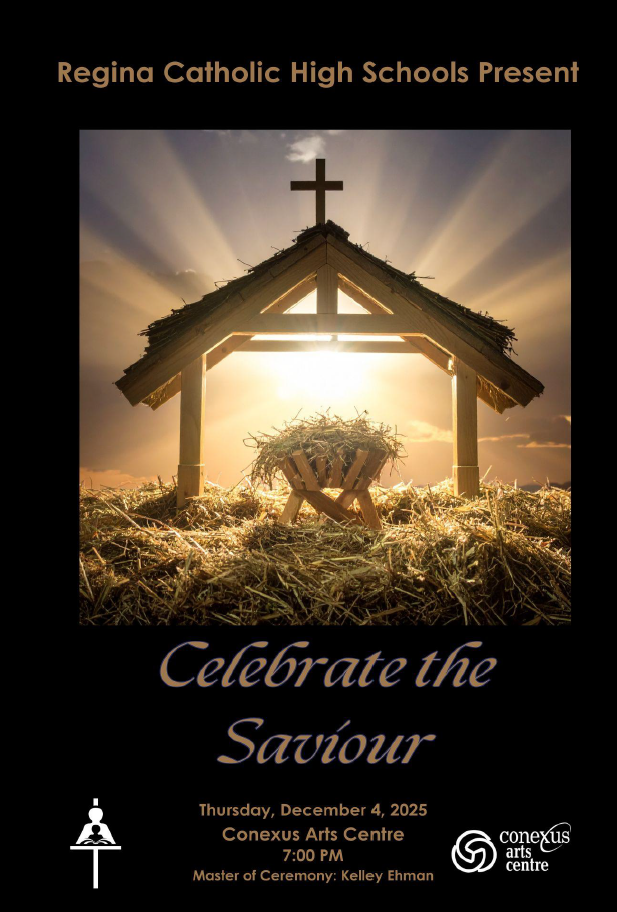 2025 Advent Choral Concert program cover for show called "Celebrate the Saviour"
